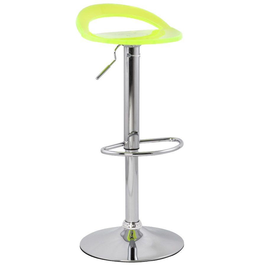 Tabouret de bar/cuisine plexiglas rouge transparent saturne